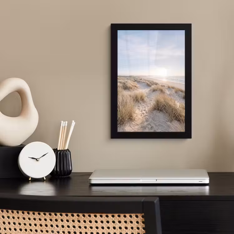 Poster met lijst - Duinen - Strand - Beige — 3