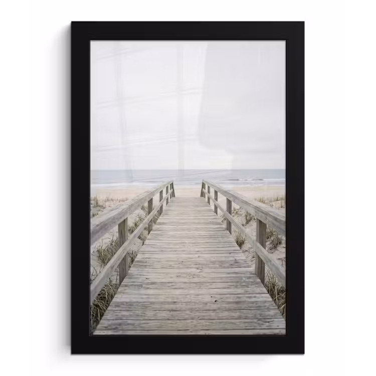 Poster met lijst - Duinen - Vlonder - Oceaan — 1
