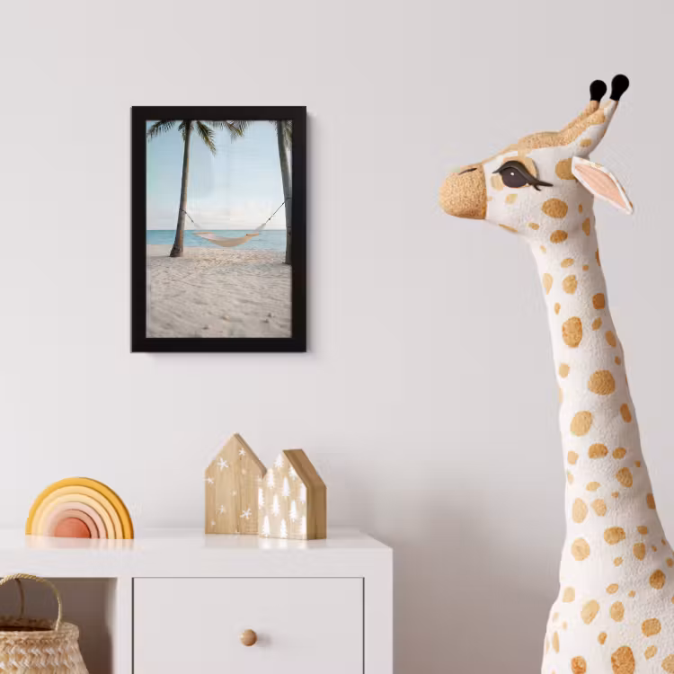 Poster met lijst - Hangmat - Strand - Wit — 5