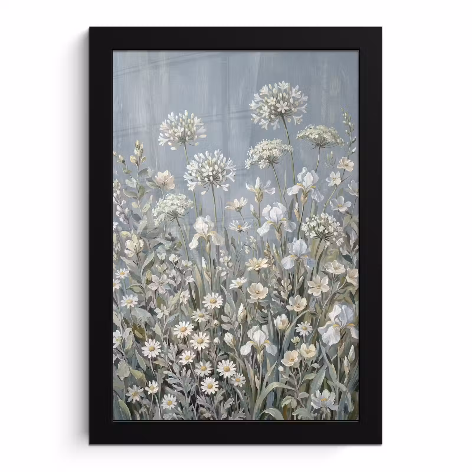 Poster met lijst - Bloemen - Botanisch - Blauw — 1