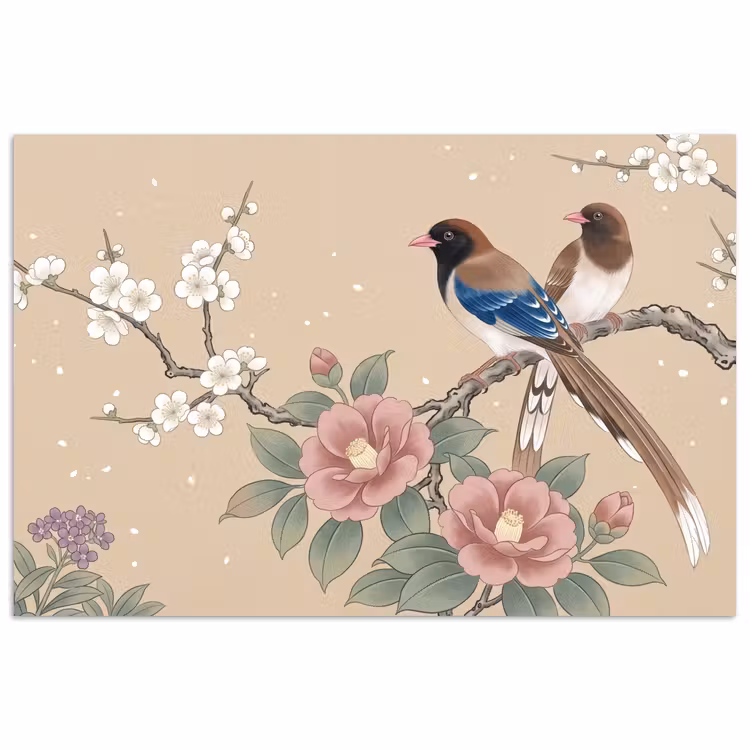 Poster - Bloemen - Vogels - Bloemen — 1