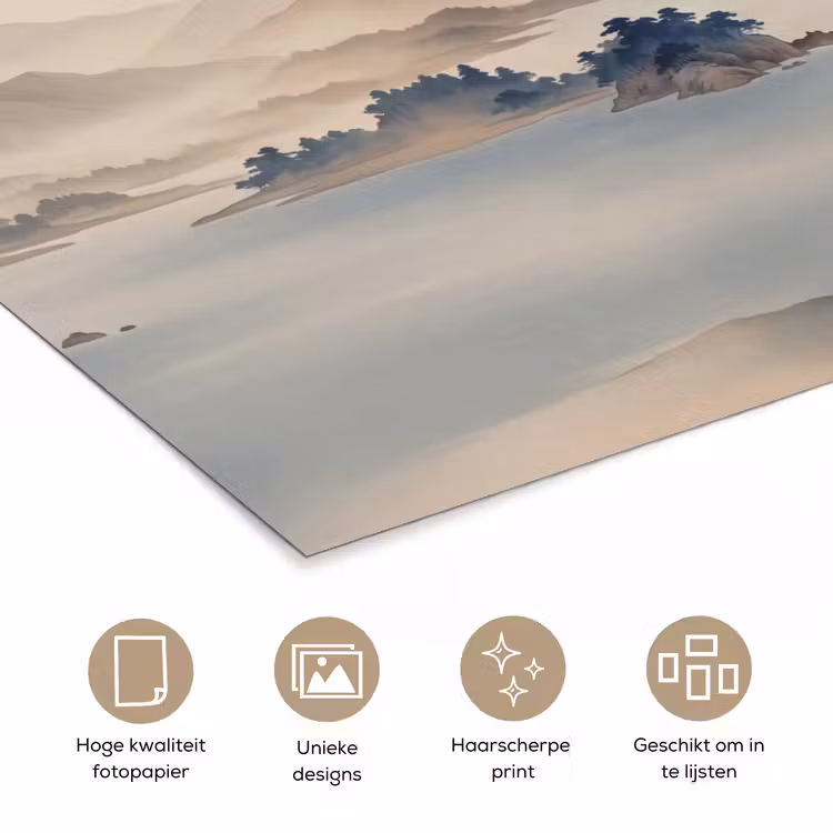 Poster - Japans - Landschap - Beige — 5