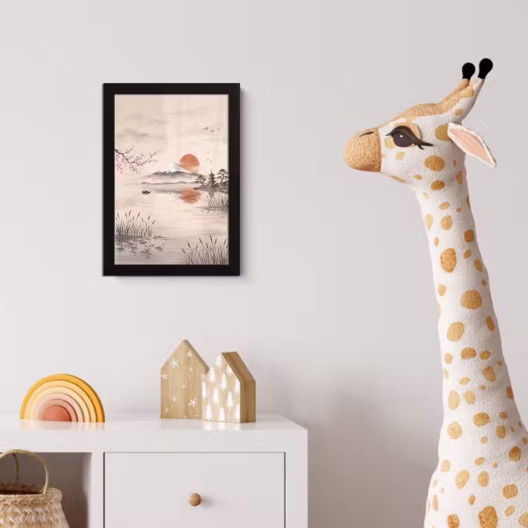 Poster met lijst - Bergtop - Meer - Bloesem — 5