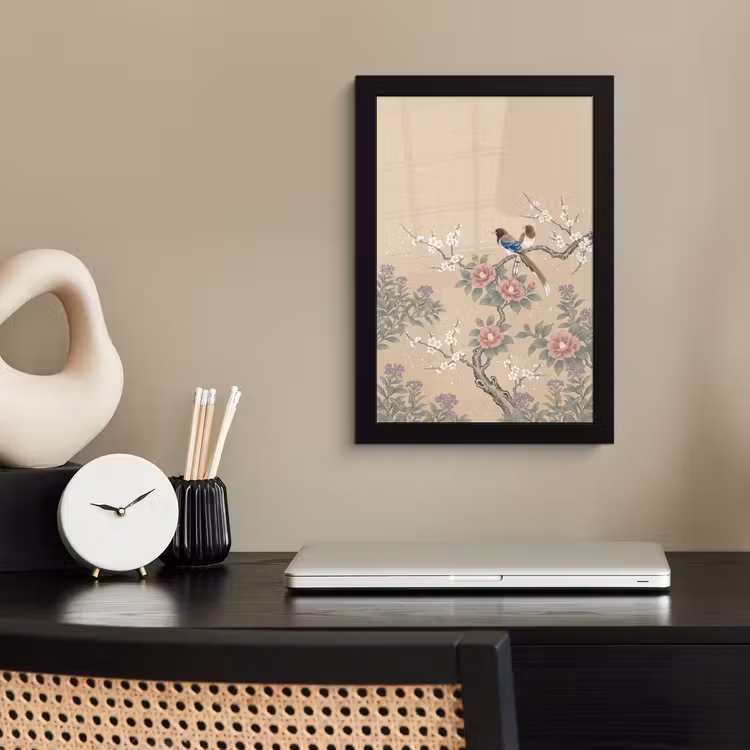 Poster met lijst - Bloemen - Vogels - Bloemen — 3