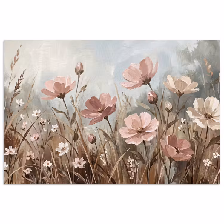 Poster - Bloemen - Botanisch - Schilderij - Pastel - Rustiek — 1