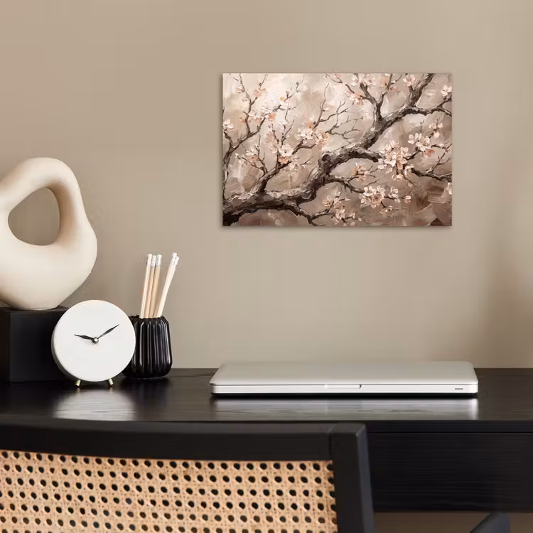 Poster - Bloesem - Takken - Schilderij - Beige - Serene — 2