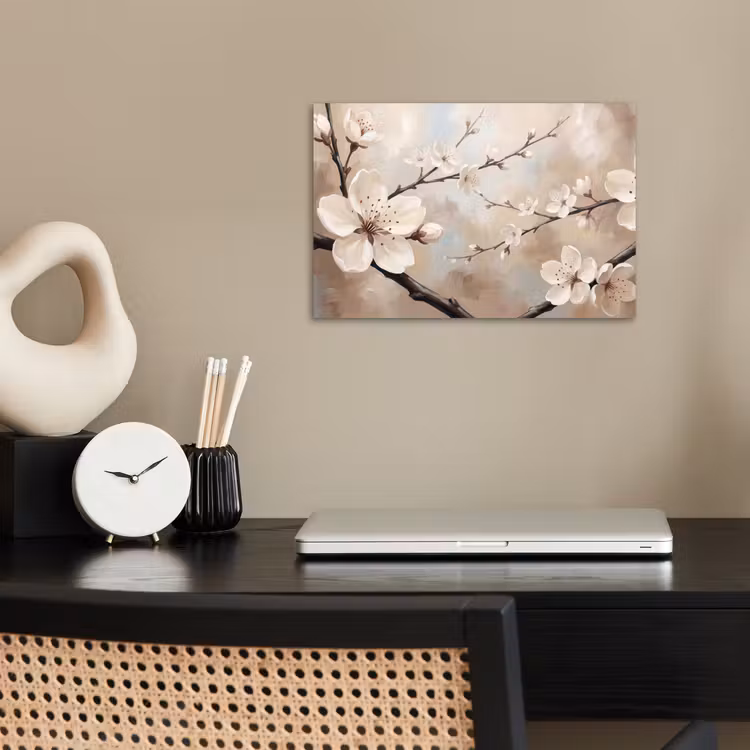 Poster - Bloesem - Takken - Schilderij - Beige - Serene — 2