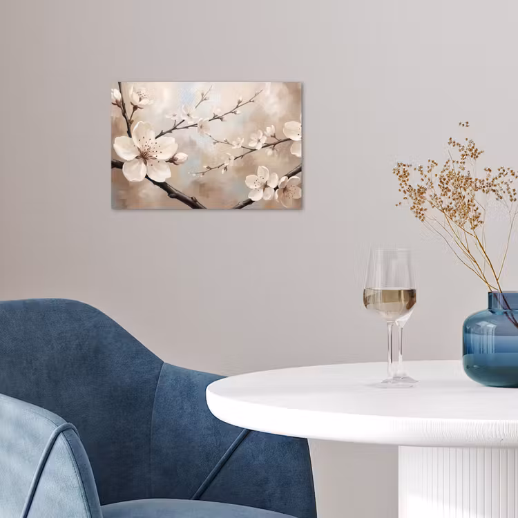 Poster - Bloesem - Takken - Schilderij - Beige - Serene — 4
