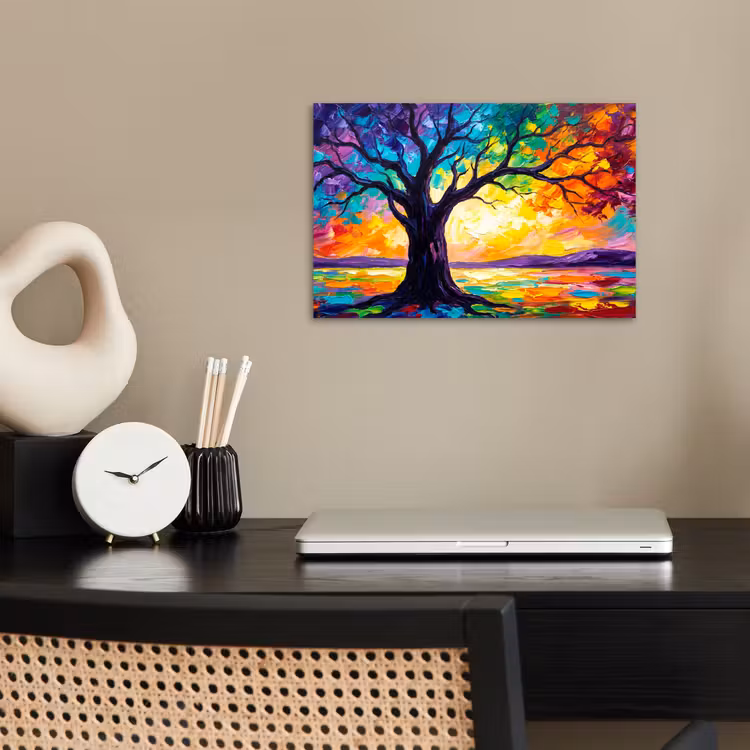 Poster - Boom - Landschap - Natuur - Abstract - Kleurrijk — 2