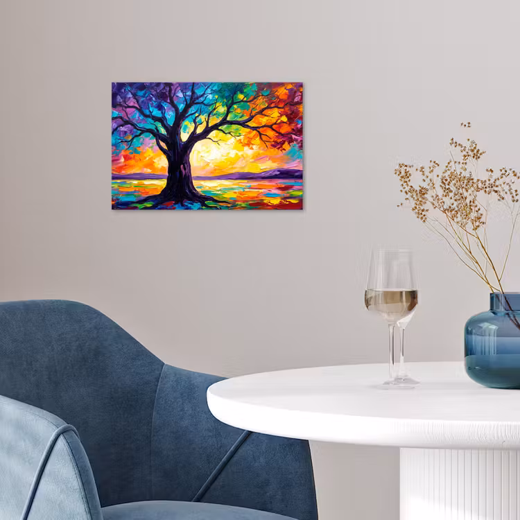 Poster - Boom - Landschap - Natuur - Abstract - Kleurrijk — 4
