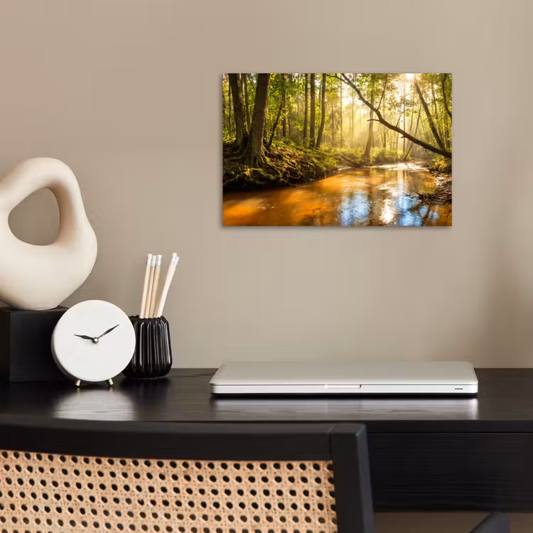 Poster - Bos - Beek - Zonlicht - Natuur - Groen — 2