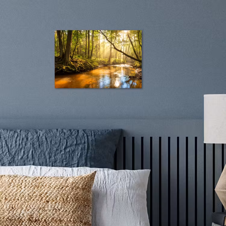 Poster - Bos - Beek - Zonlicht - Natuur - Groen — 3