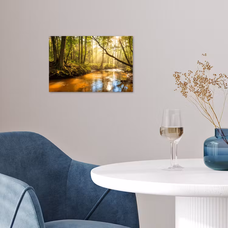Poster - Bos - Beek - Zonlicht - Natuur - Groen — 4