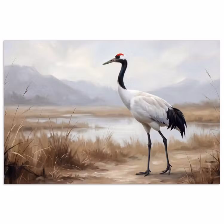 Poster - Kraanvogel - Natuur - Realistisch — 1