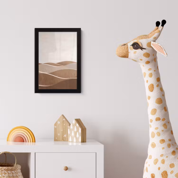 Poster met lijst - Abstract - Golven - Modern - Beige — 5