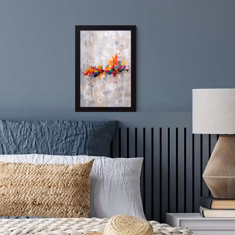 Poster met lijst - Abstract - Schilderij - Kleurrijk - Dynamisch — 4