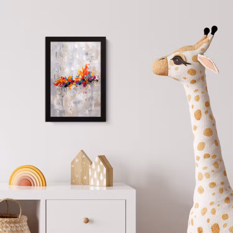 Poster met lijst - Abstract - Schilderij - Kleurrijk - Dynamisch — 5
