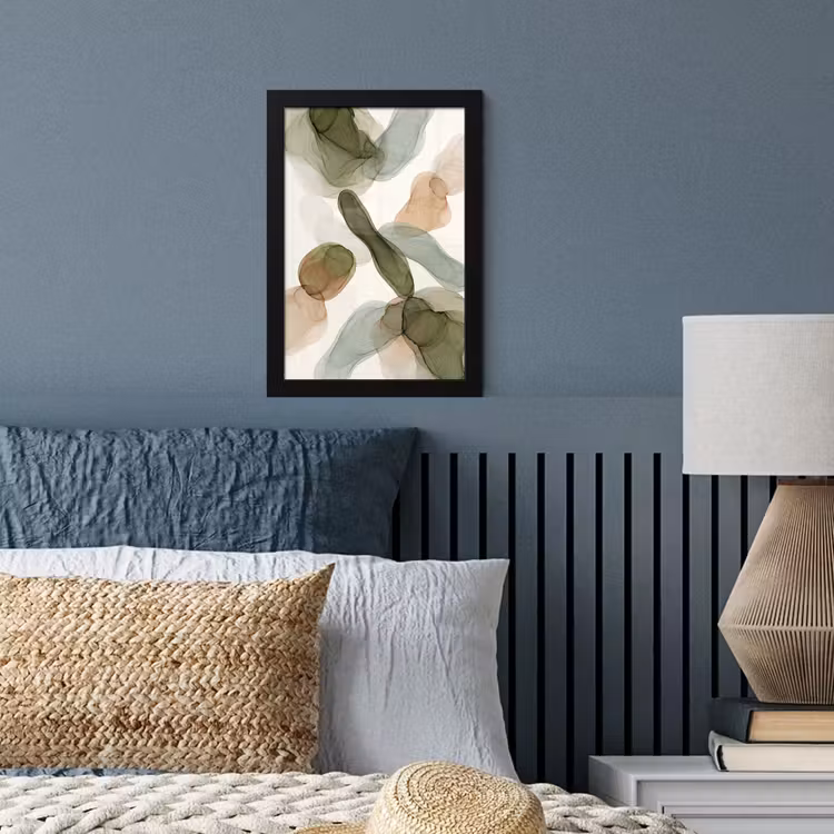 Poster met lijst - Abstract - Vormen - Modern - Kunst - Groen - Bruin — 4