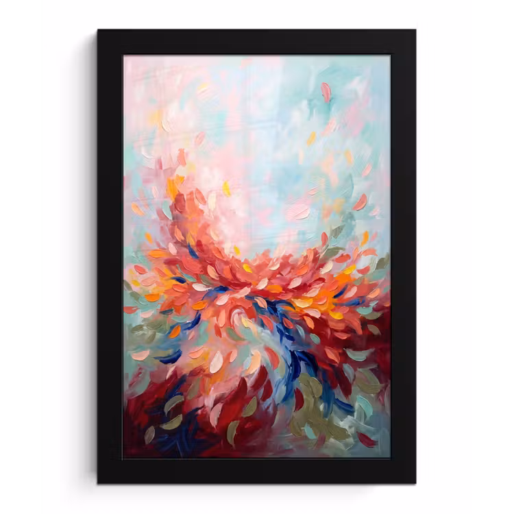 Poster met lijst - Bloemen - Abstract - Kunst - Modern — 1
