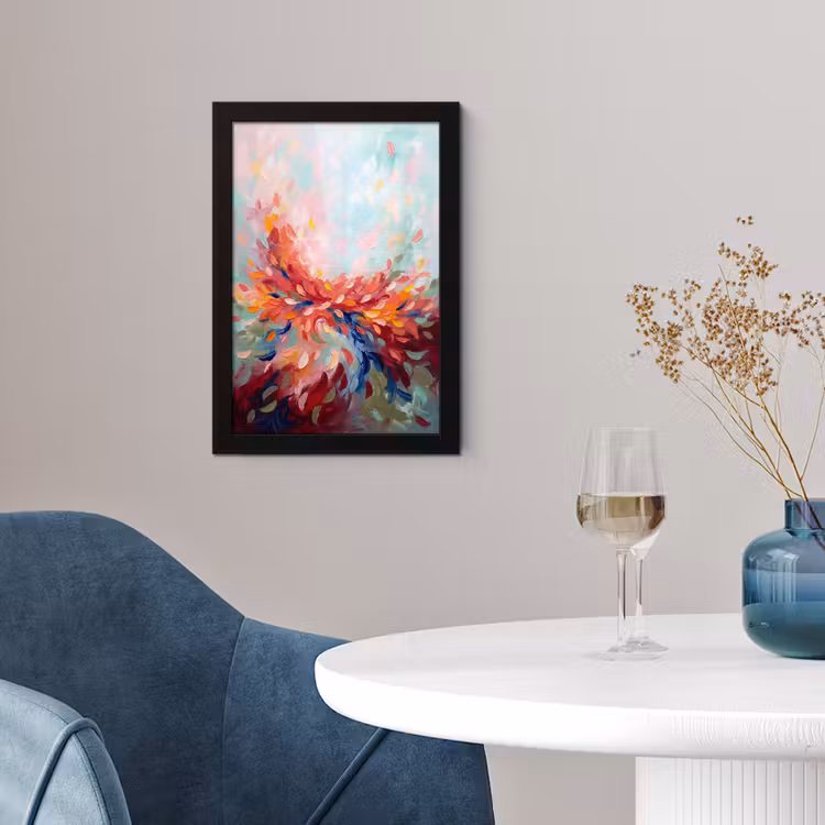 Poster met lijst - Bloemen - Abstract - Kunst - Modern — 2