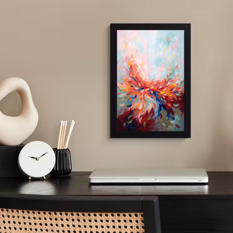 Poster met lijst - Bloemen - Abstract - Kunst - Modern — 3