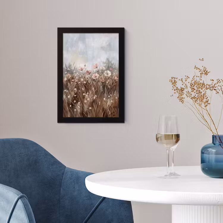 Poster met lijst - Bloemen - Botanisch - Schilderij - Pastel - Rustiek — 2