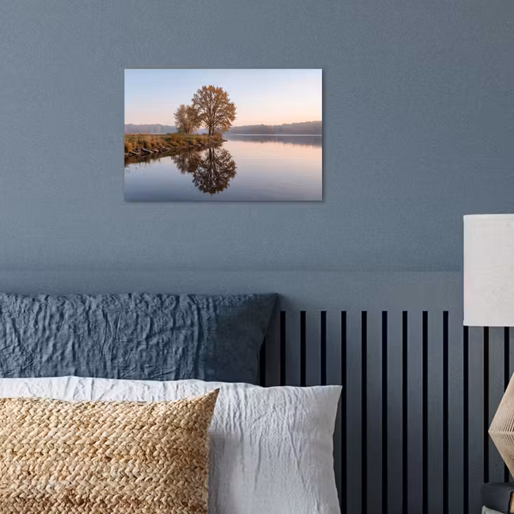 Poster - Bomen - Reflectie - Water - Zonsopgang - Serene — 3