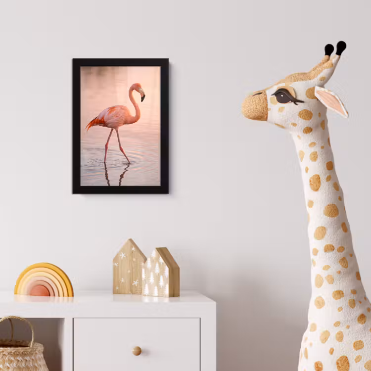 Poster met lijst - Flamingo - Water - Roze — 5