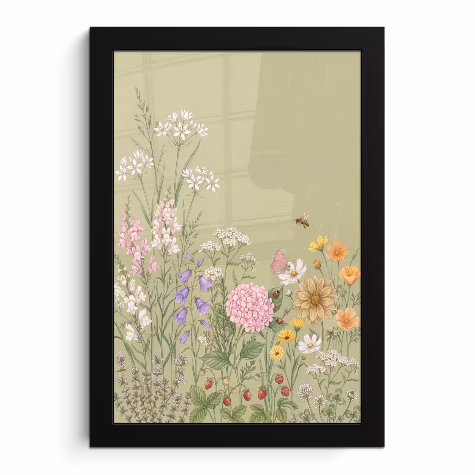 Poster met lijst - Botanisch - Bloemen - Kleurrijk — 1