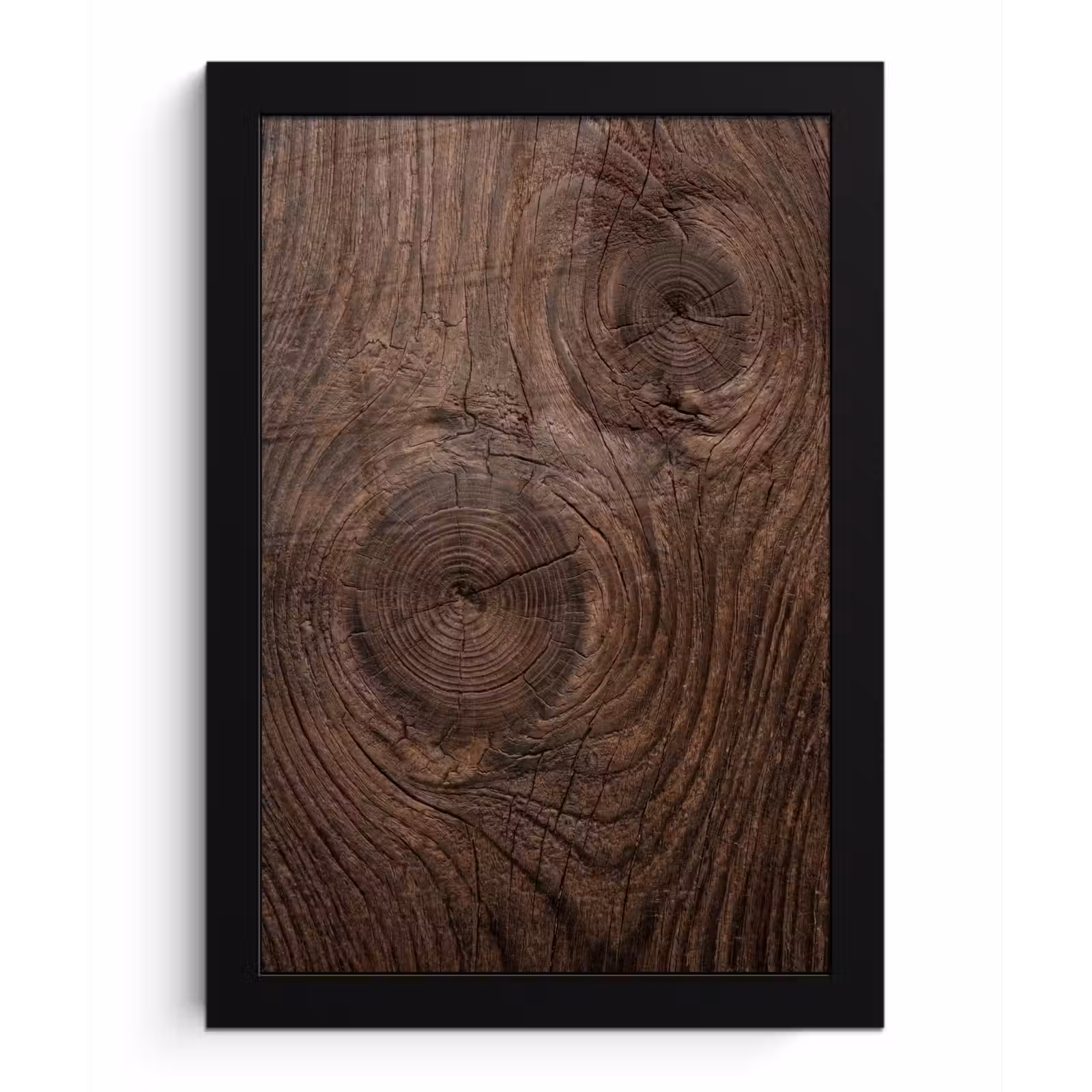 Poster met lijst - Houtnerf - Textuur - Patroon - Bruin - Rustiek — 1