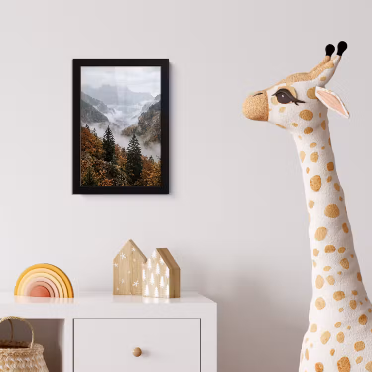 Poster met lijst - Bergen - Vallei - Mist - Herfst - Natuur — 5