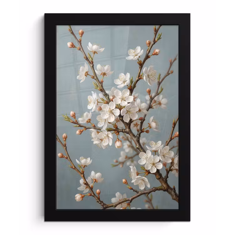 Poster met lijst - Botanisch - Stilleven - Blauw — 1