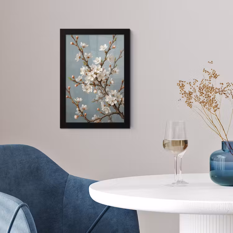 Poster met lijst - Botanisch - Stilleven - Blauw — 2