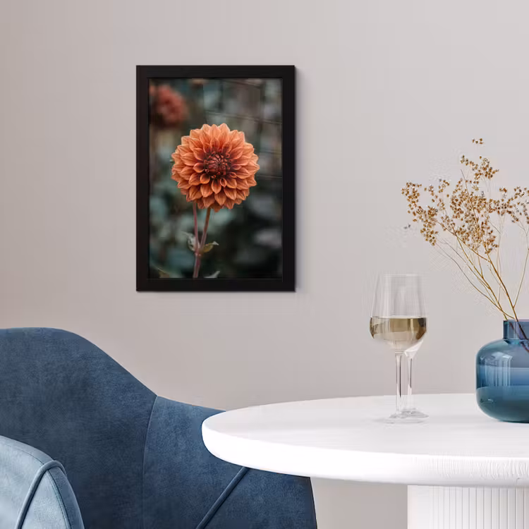 Poster met lijst - Dahlia - Bloem - Natuur - Sfeervol — 2