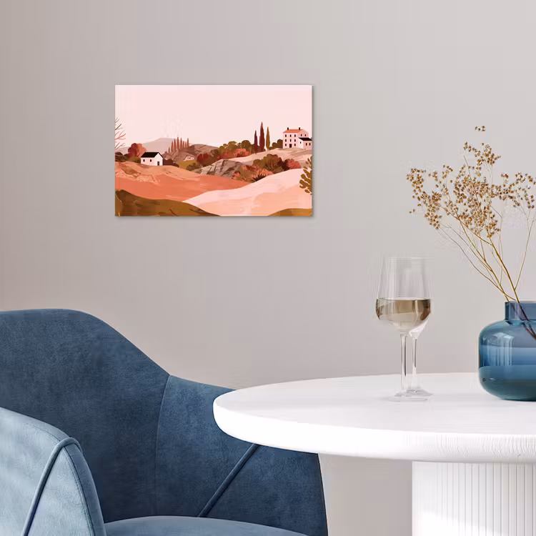 Poster - Heuvellandschap - Grafisch - Terracotta — 4