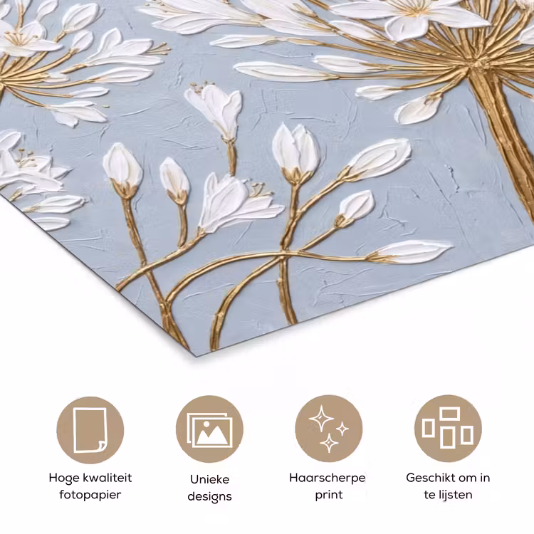 Poster - Illustratie - Bloemen - Blauw — 5