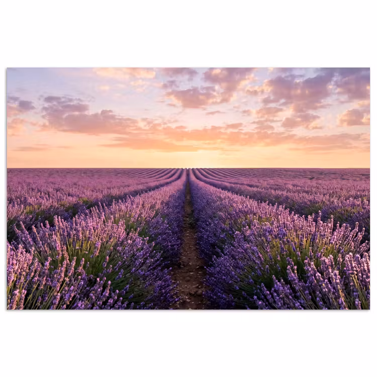 Poster - Landschap - Lavendelveld - Paars — 1