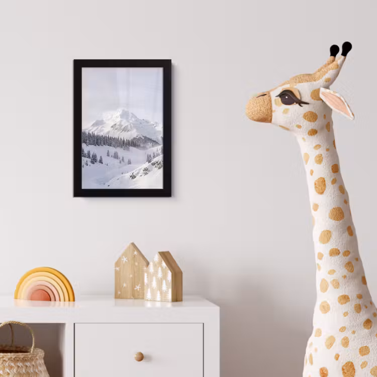 Poster met lijst - Berg - Sneeuw - Winter - Natuur - Wit — 5