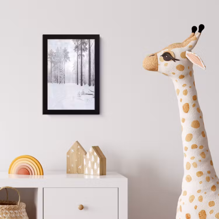 Poster met lijst - Bos - Sneeuw - Pad - Winter - Stilte — 5