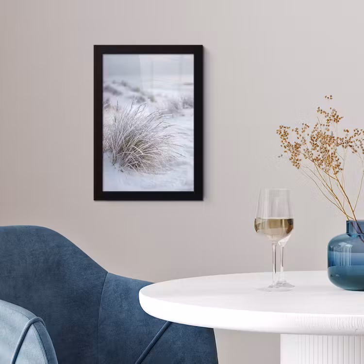Poster met lijst - Duinen - Sneeuw - Strand - Winter - Serene — 2