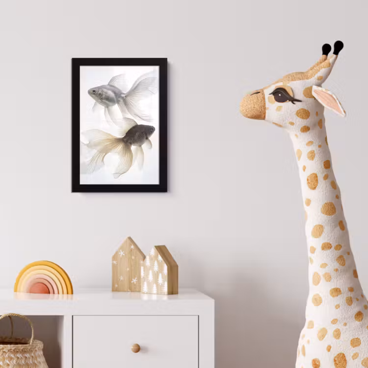 Poster met lijst - Goudvissen - Modern - Wit — 5