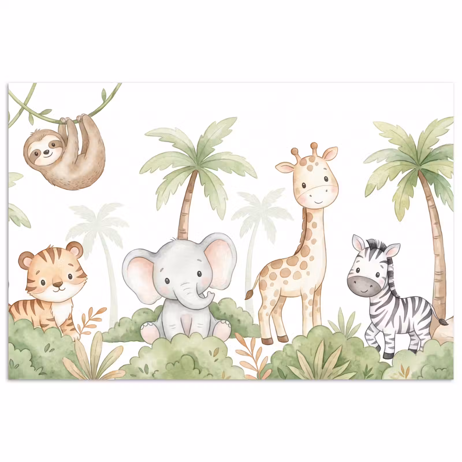 Poster - Dieren - Jungle - Pastel — 1