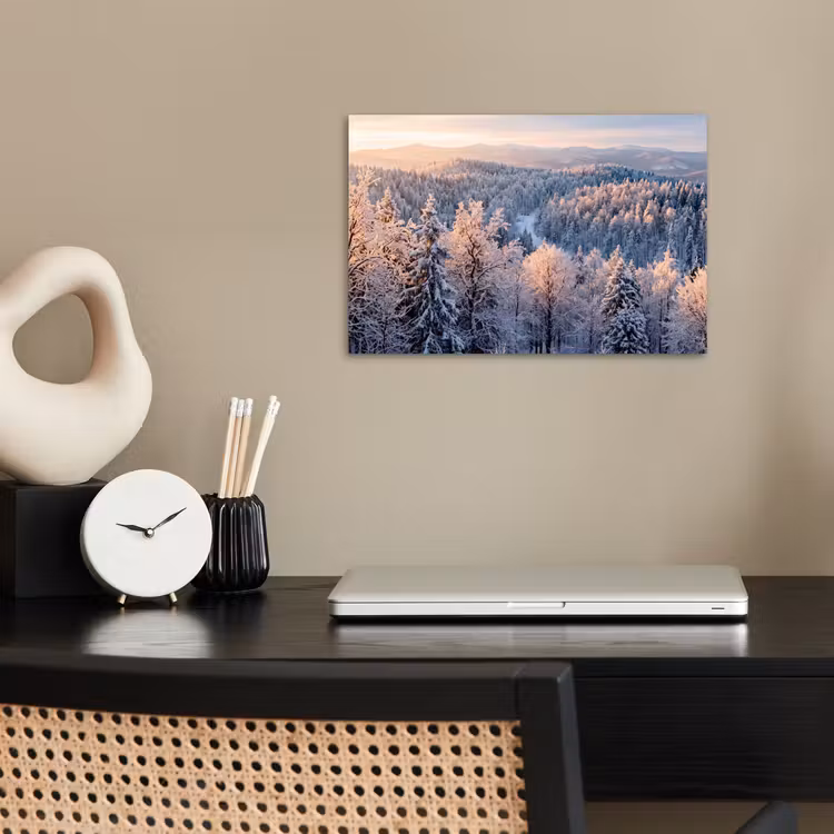 Poster - Bos - Bergen - Goud - Winter - Warm — 2