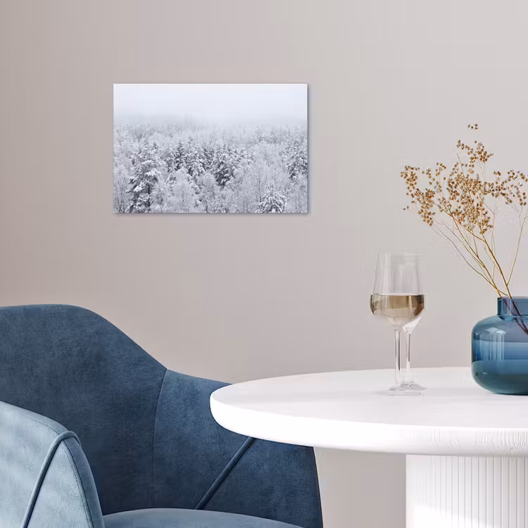 Poster - Bos - Sneeuw - Winter - Natuur - Wit — 4
