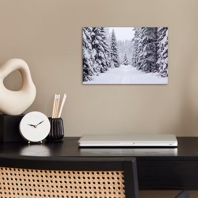 Poster - Bos - Winter - Sneeuw - Pad - Natuur — 2
