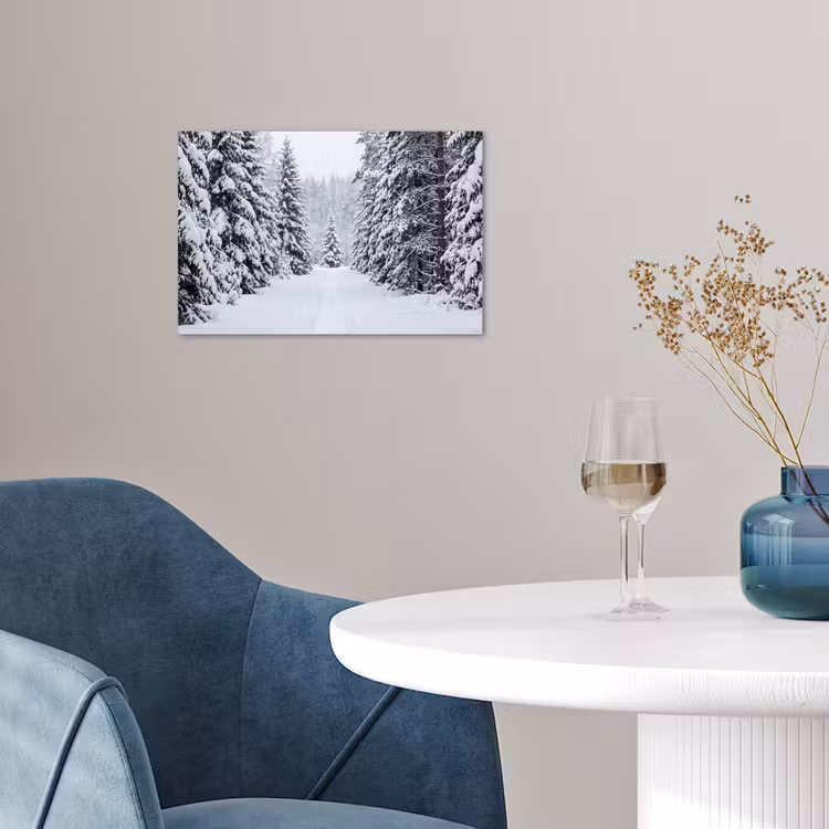 Poster - Bos - Winter - Sneeuw - Pad - Natuur — 4