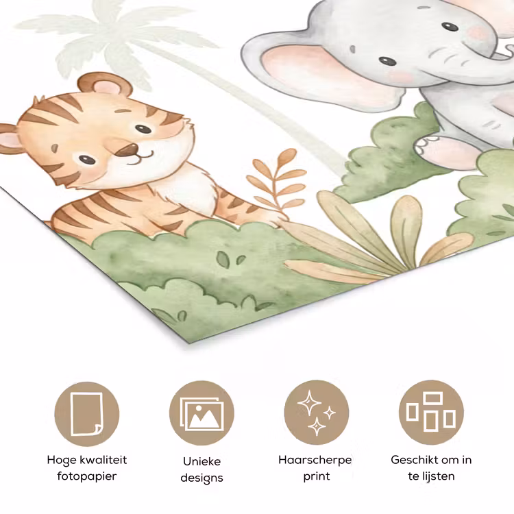 Poster - Dieren - Jungle - Pastel — 5