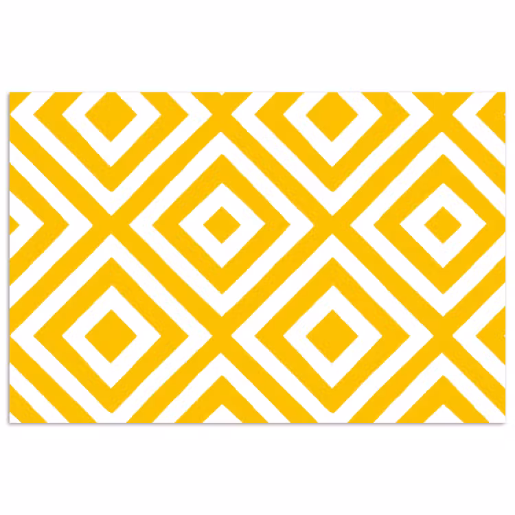 Poster - Geometrisch - Lijnen - Modern - Geel - Wit — 1