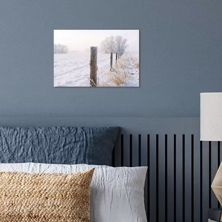 Poster - Hek - Sneeuw - Mist - Platteland - Nostalgisch — 3