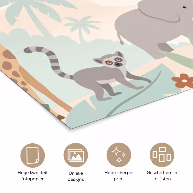 Poster - Jungle - Dieren - Groen — 5